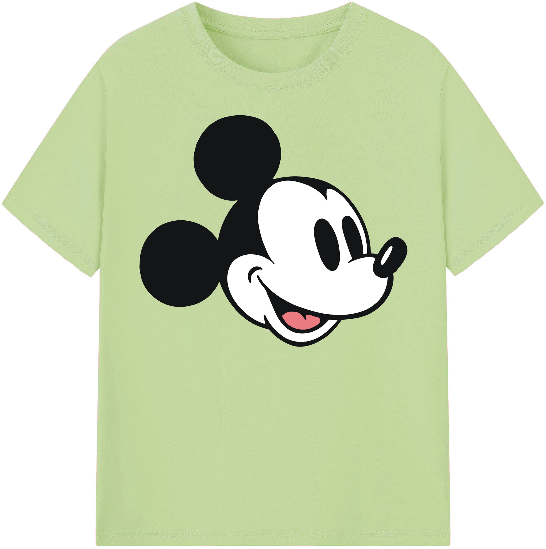 （画像用） ミッキーマウス Mickey Mouse 綿100％半袖Tシャツ（フロントプリント）